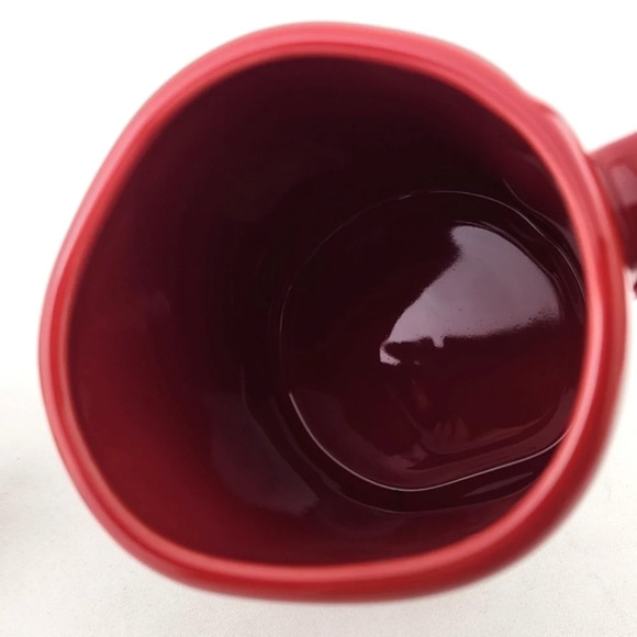 ⭐️2/ $60⭐️ Rae Dunn Artisan Coffee Mug & Topper Red Large Letters I ❤️ TEACHING - Picture 9 of 11